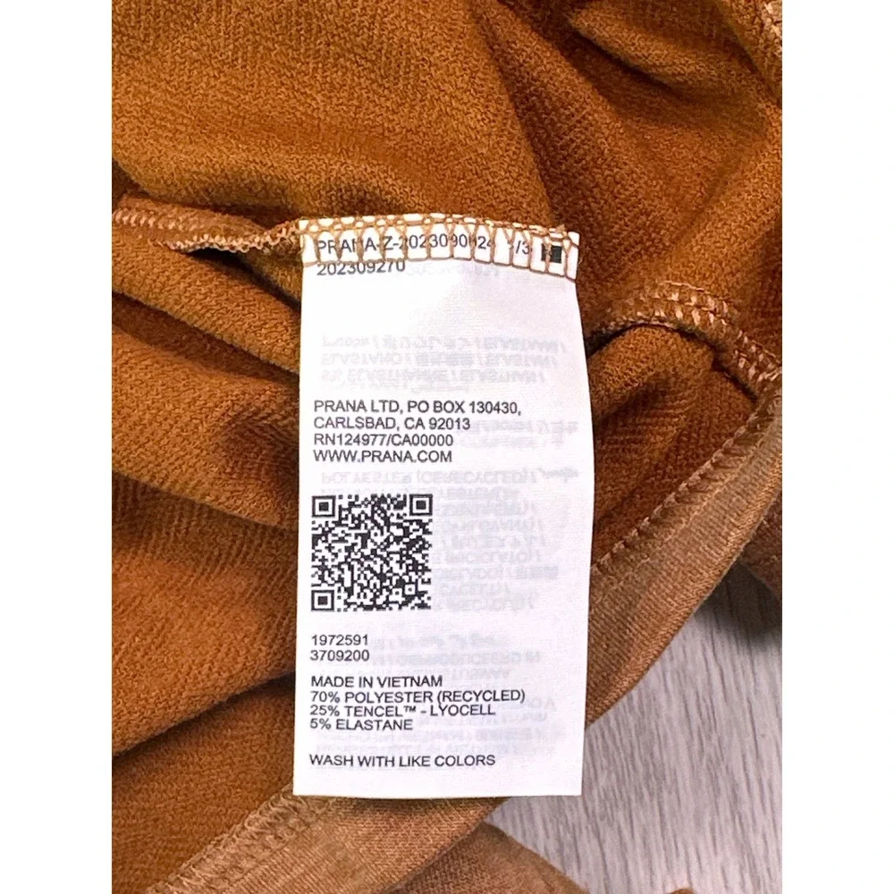 Prana Altitude Tracker 1/4 Zip II Mens Clay Orange Pullover 1972591 M NEW
